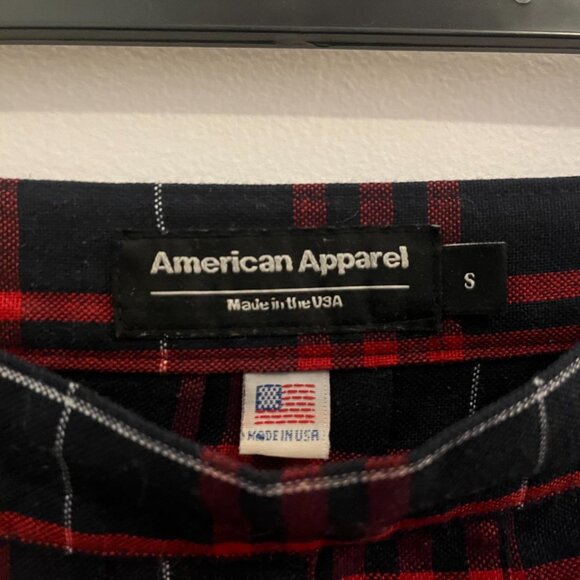 AMERICAN APPAREL Red/Navy PLAID TENNIS SKIRT!。・:*:・゚★,。・:*:・゚☆。・:*:・゚★,。・:*:・゚☆ - Picture 4 of 4